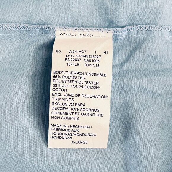 Dickies Work Shirt Original Fit Mens XL SS Button Up Blue Pockets Utility Rugged - Picture 6 of 9